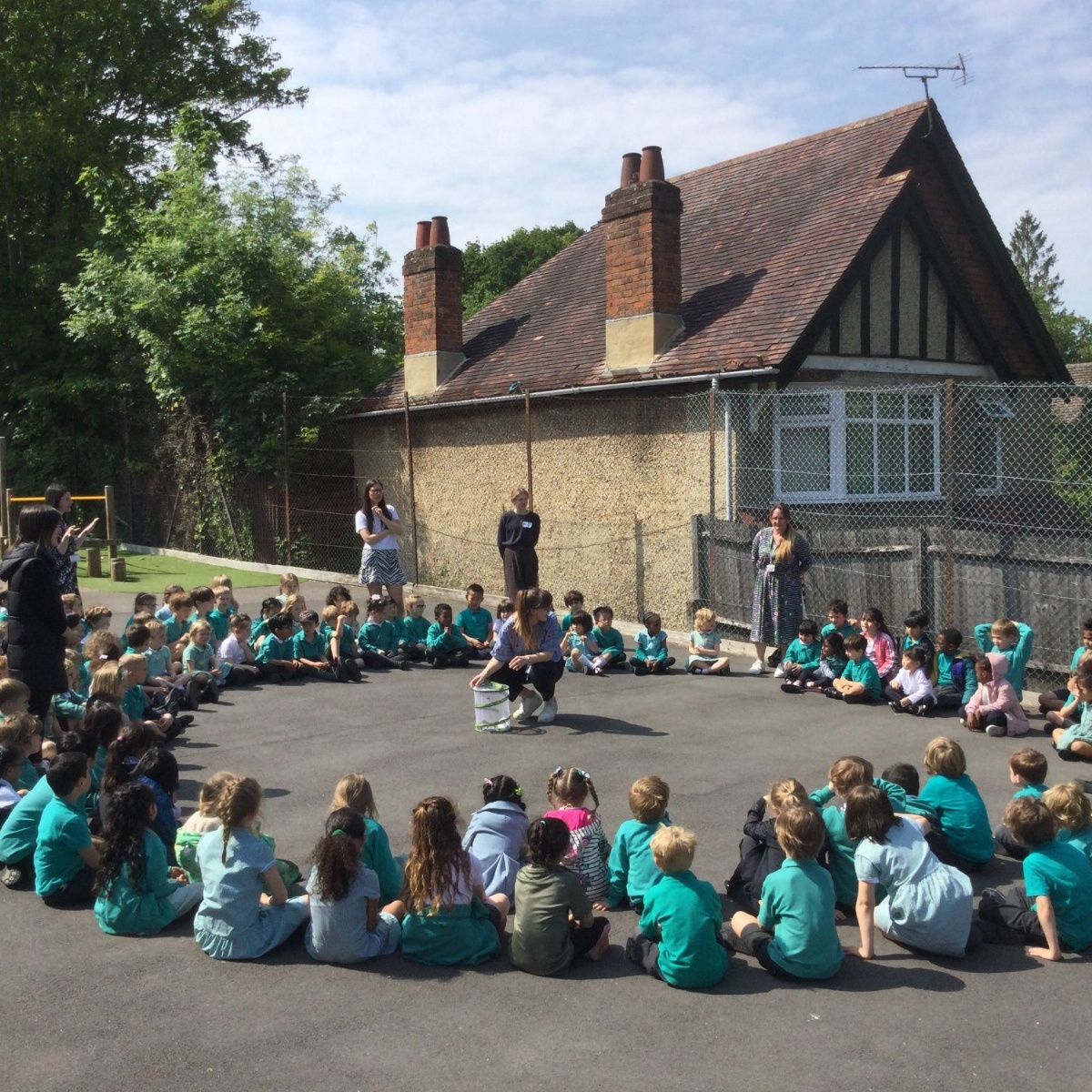 Highfield CE Primary School Releasing the butterflies